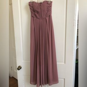 H&M, Rose, Strapless, Maxi bridesmaid dress